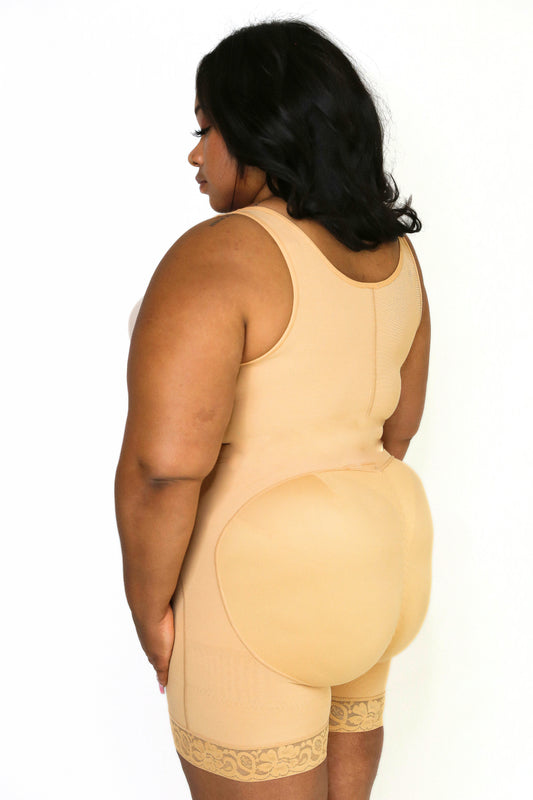 Lorena Open Bottom Zipper Front Faja Shapewear